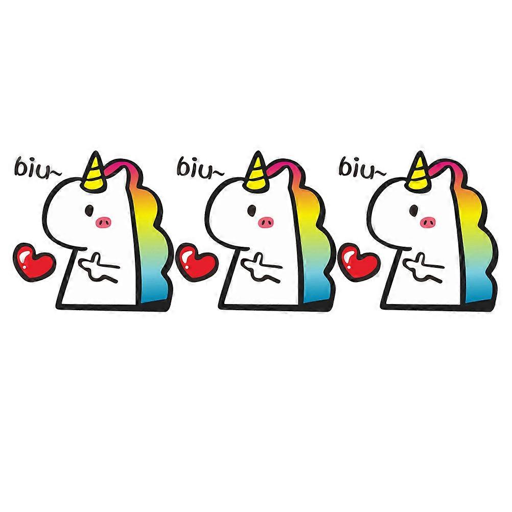 Funny Car Sticker Cartoon Design Vehicle Body Stickers Scratch Coverage Reflective Self-Adhesive 12x11cm 3Pack