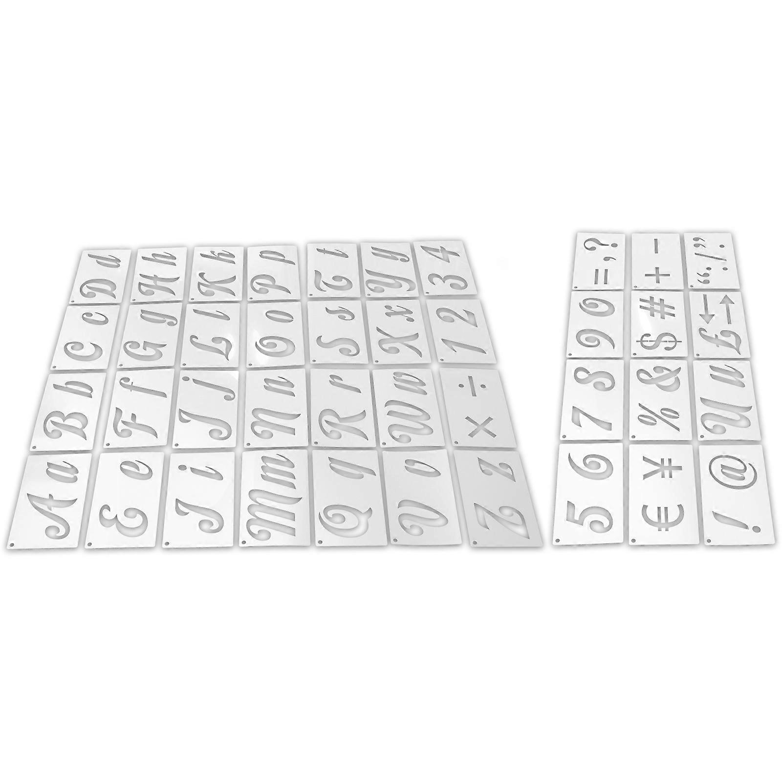 Alphabet Number Symbol Stencil for Painting Reusable Craft Templates with Smooth Surface, Easy Clean Letter Art Stencils for DIY Wall Decoration