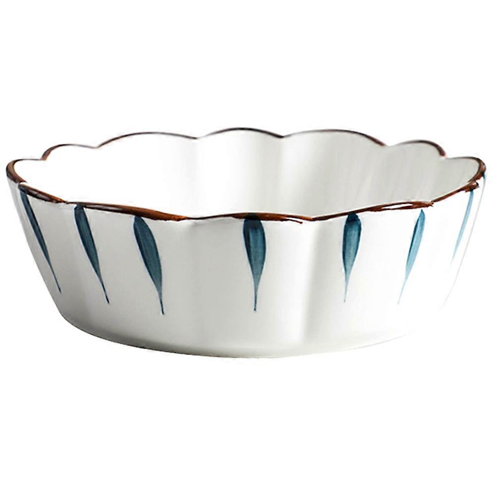 Ceramic Serving Bowl Simple Round Dessert Bowl For Home Use 5 Inch 1Set
