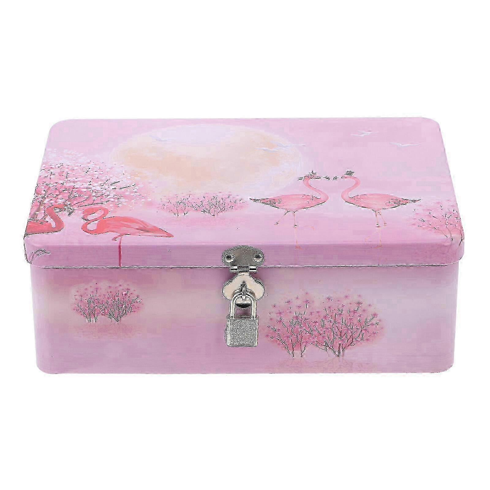 Elegant Lockable Storage Box - Retro Design for Home & Office