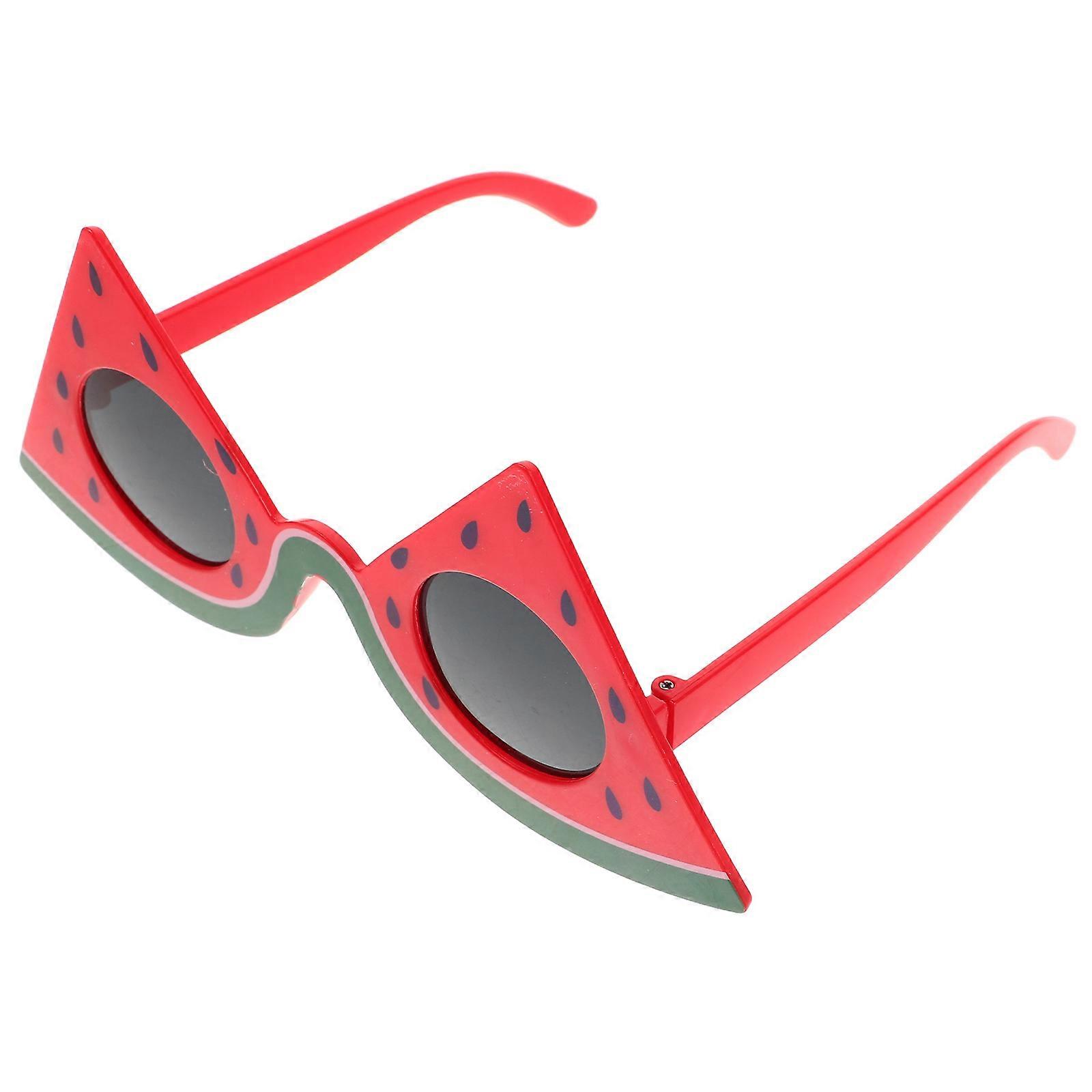 Playful Style Watermelon Glasses For Summer Beach Parties Red Color 1Set