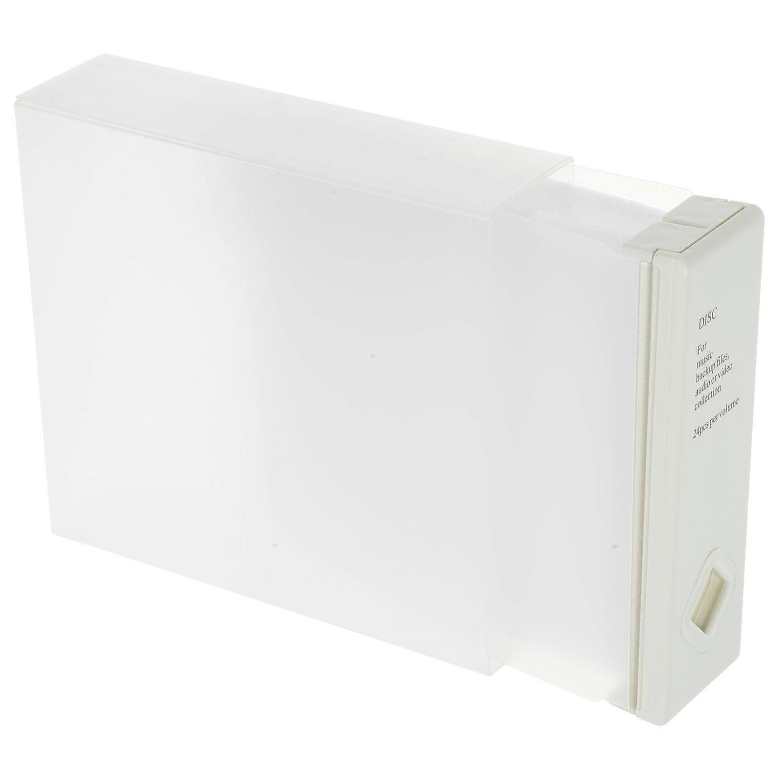 Dvd Holder 24-Capacity Disc Storage Pouch Protection For And Dvds Travel Use Beige 1Pack
