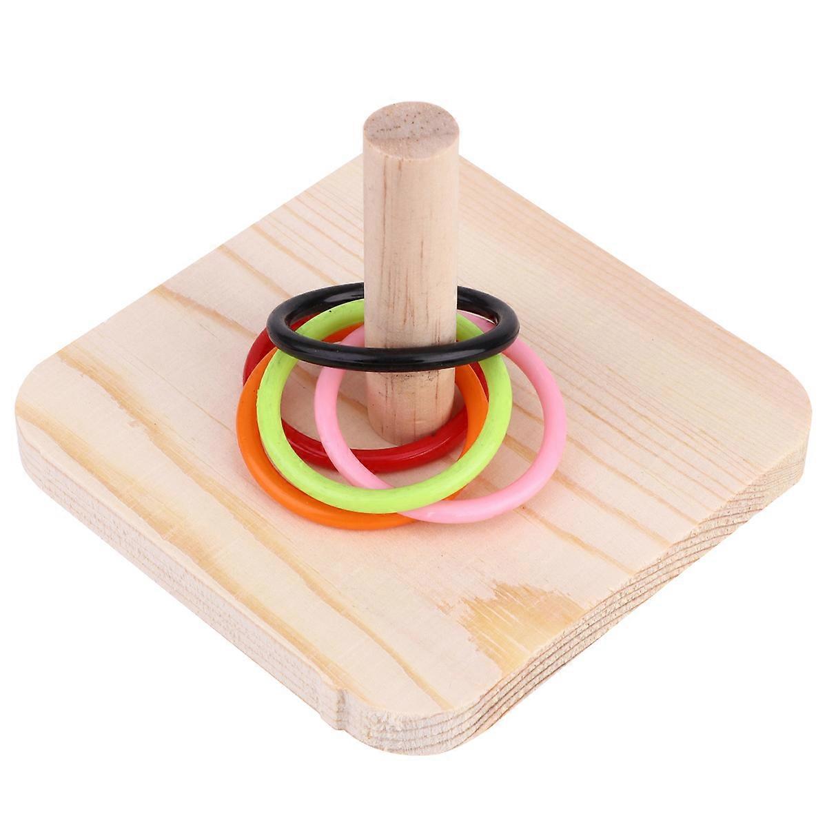 Parrot Interactive Ring Toss Toy for Educational Play 1Set Light Yellow