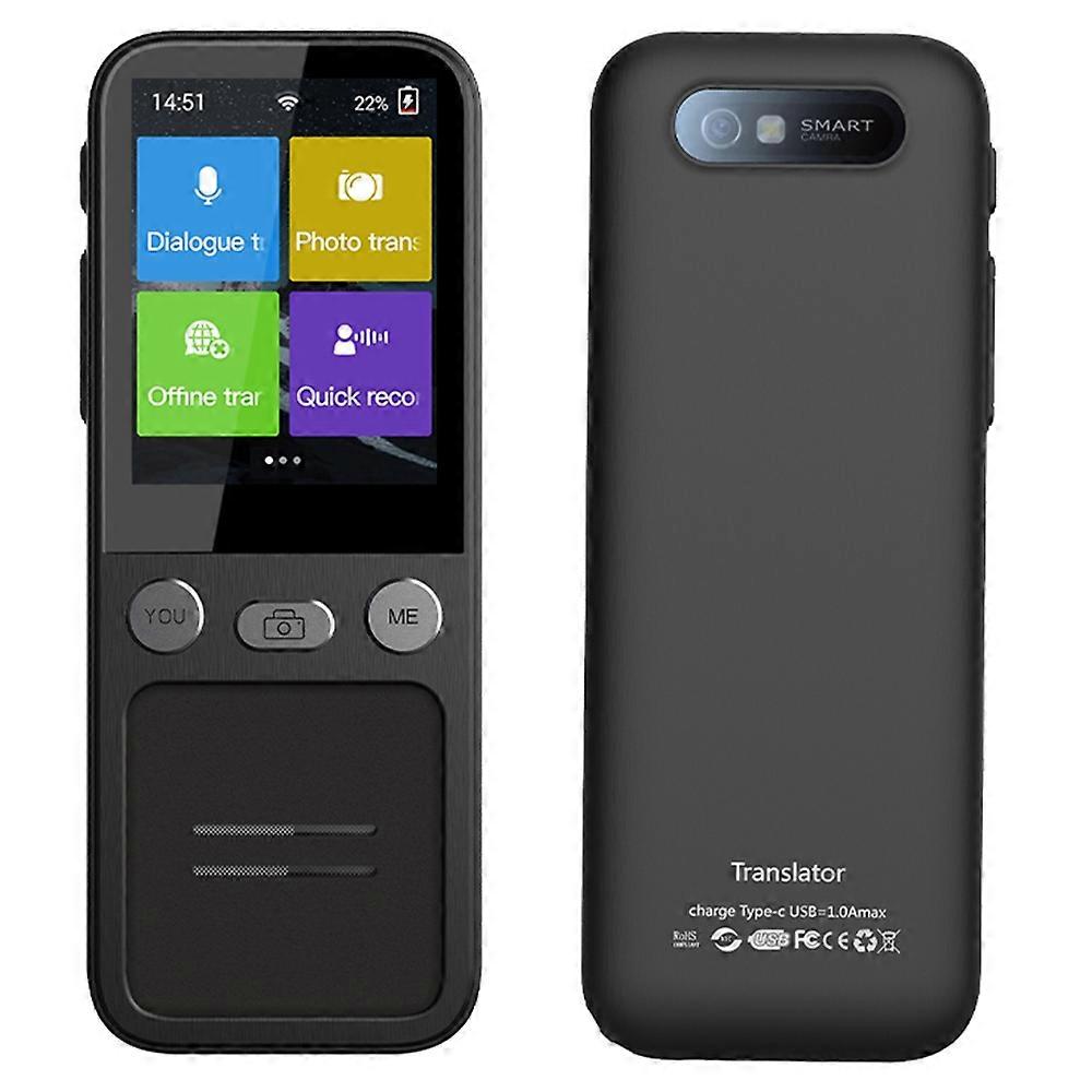T16 134 Languages Online Translator 2.4 Inch WiFi Smart Voice Translator Photo Translation Device, 1