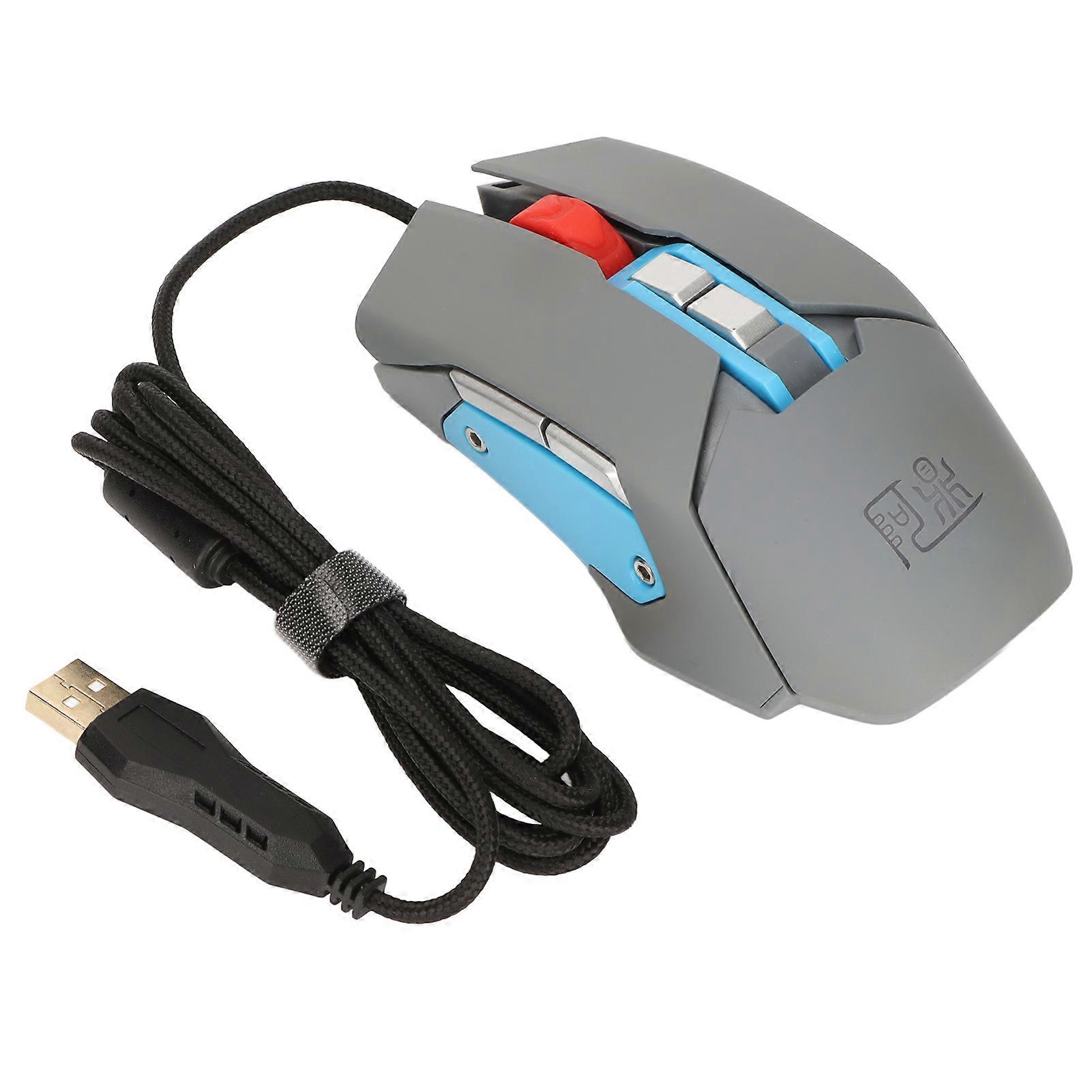 Mouse vocale Programmazione macro Microfono incorporato Altoparlante Retroilluminazione a colori 3 livelli DPI Mouse da gioco per ufficio