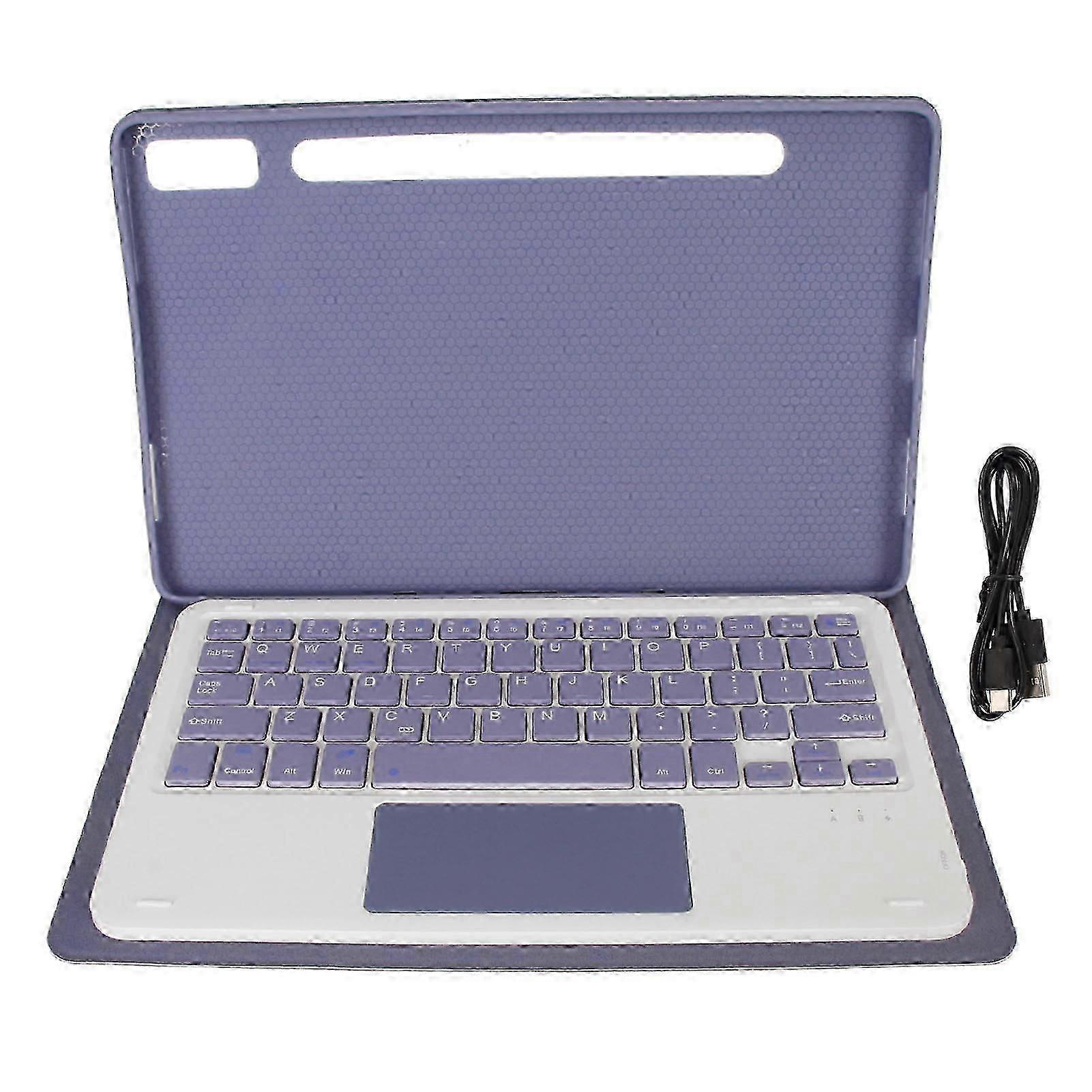 Tablet Keyboard Case for Lenovo for Tab P11 Pro Gen 2 for Pad Pro 2022 11.2in Tablet Case with Pen Holder Trackpad Purple