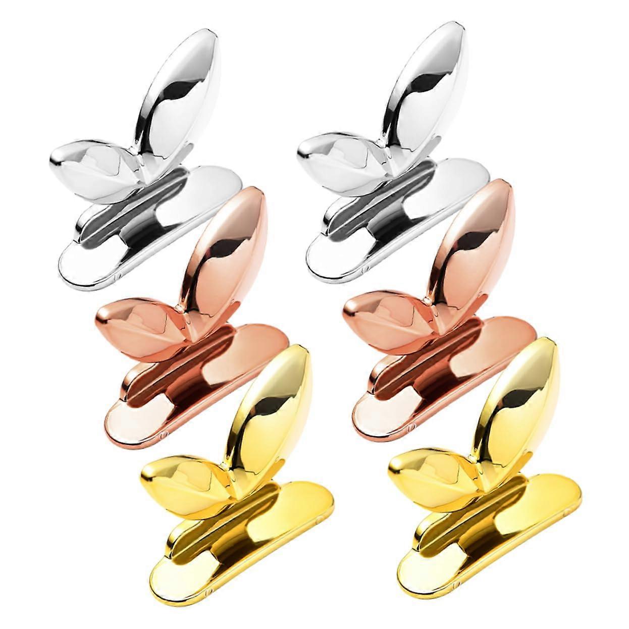 6 Piece Toilet Seat Lifter Self-Adhesive Toilet Lid Handle Rose Gold Modern Design Hygienic Bathroom Accessory for Home Hotel WC