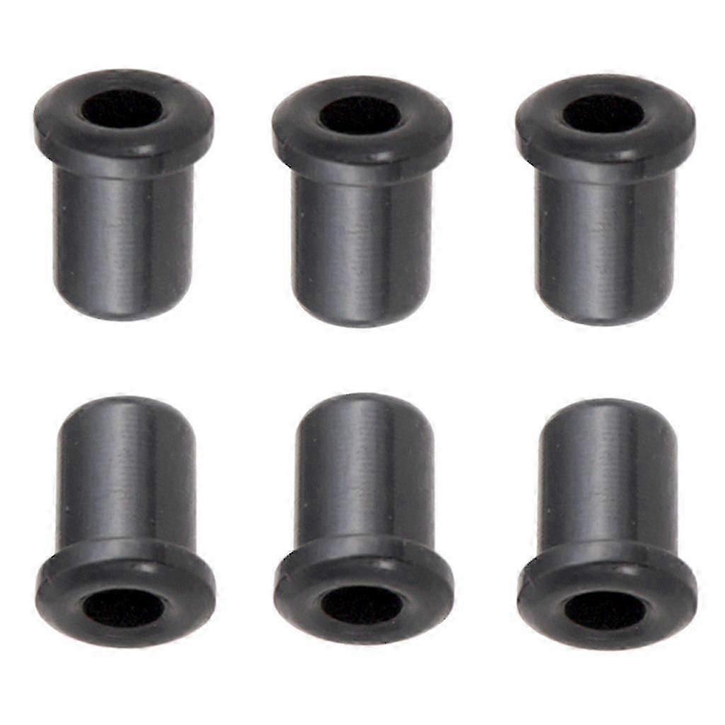 6X Guitar String Mounting Ferrules Thru Body Bushing for Bass Instruments Black