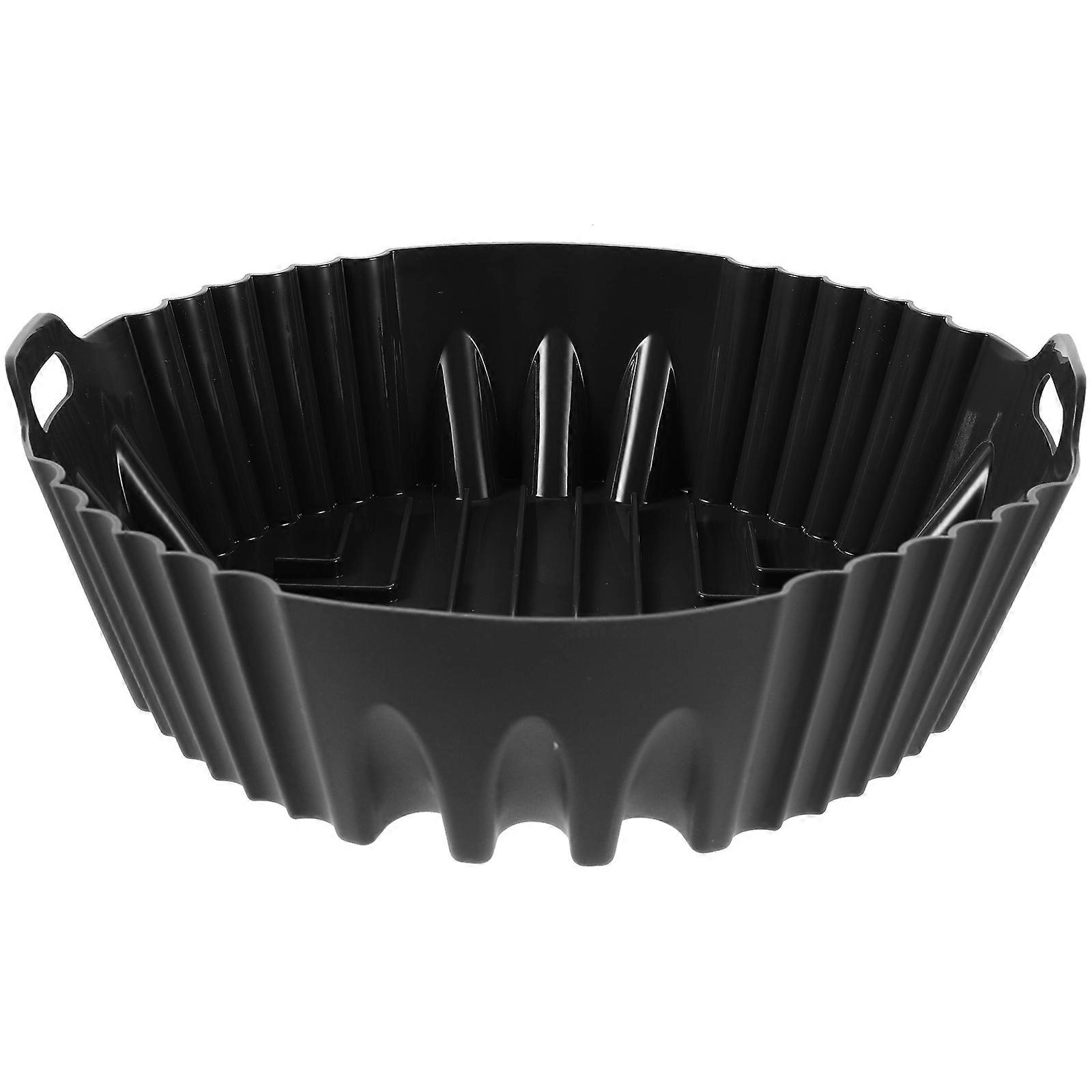 Airfryer Liners Reusable Silicone Air Fryer Liner Round Non-Stick Protective Lining 21.5x18x7cm 1Set