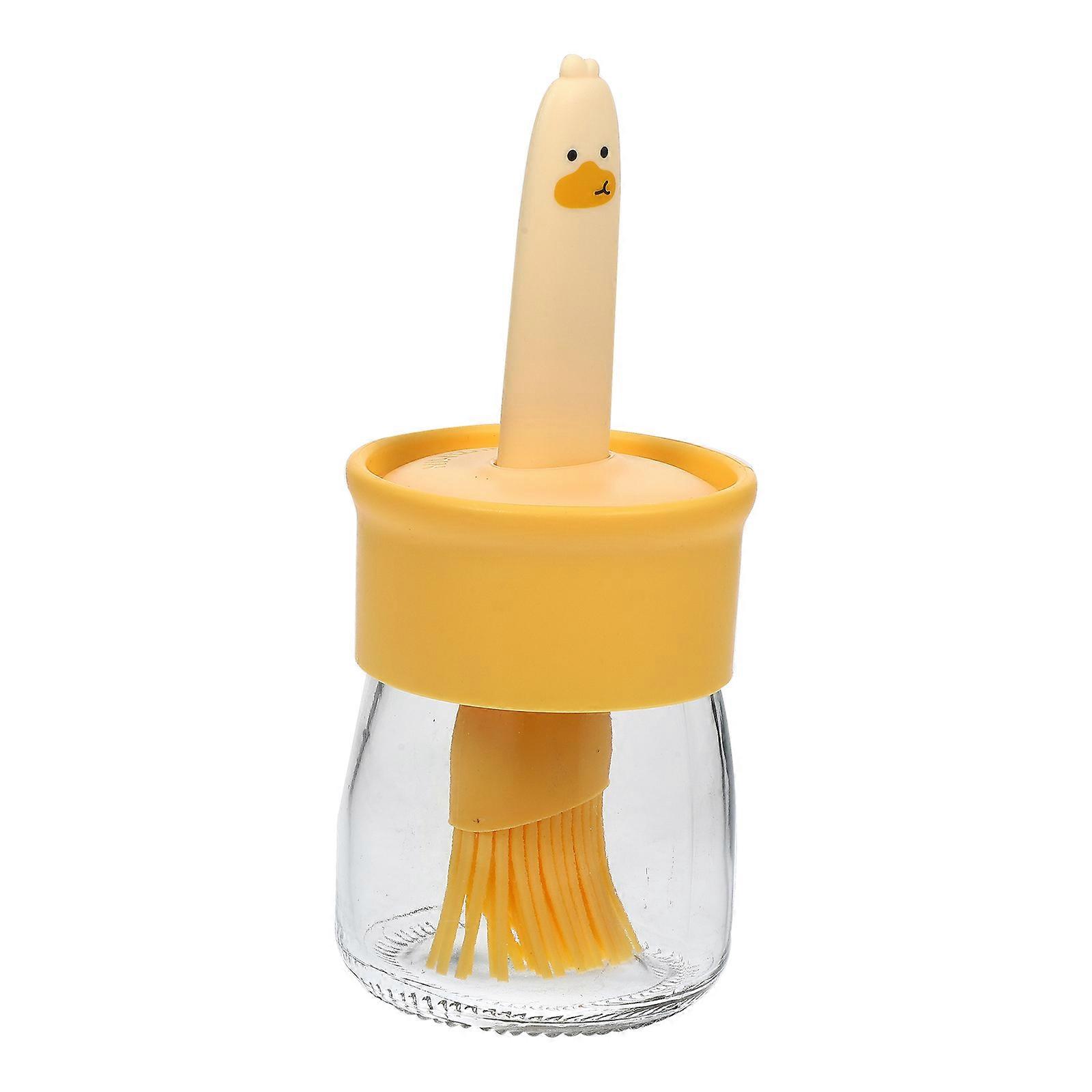 Cooking Oil Brush with Bottle for Pancake Making Yellow 17.00X7.00X7.00CM Practical Design 1Set