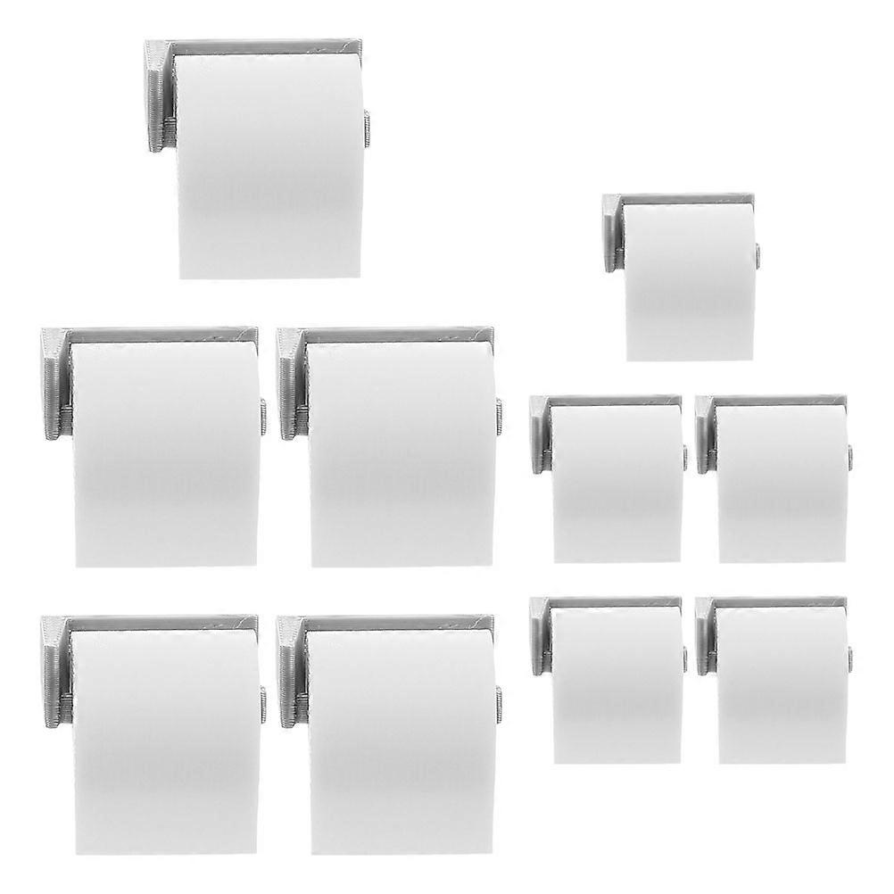 10pcs Realistic Toilet Paper Rolls with Tissue Holders for Mini Home Decoration and Model Enthusiasts