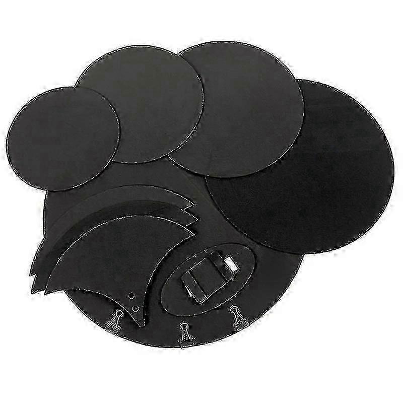 10Pcs Sound Dampening Pads Set for Bass and Snare Drums, EVA Quiet Practice Mufflers, Percussion Accessories for Various Brands