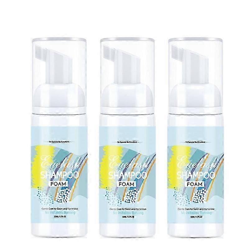 3Set EYELASH EXTENSION FOAMING SHAMPOO, FOAM CLEANSER, LASH SHAMPOO 50ml