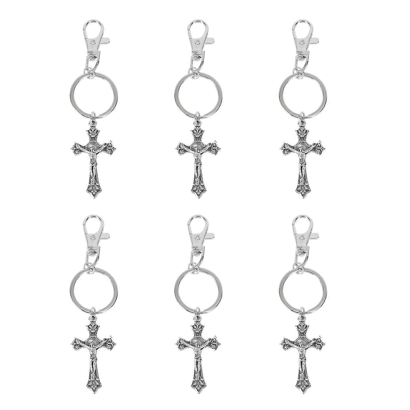 Silver Keychain for Decor and Lightweight with Craftsmanship 6 Pieces
