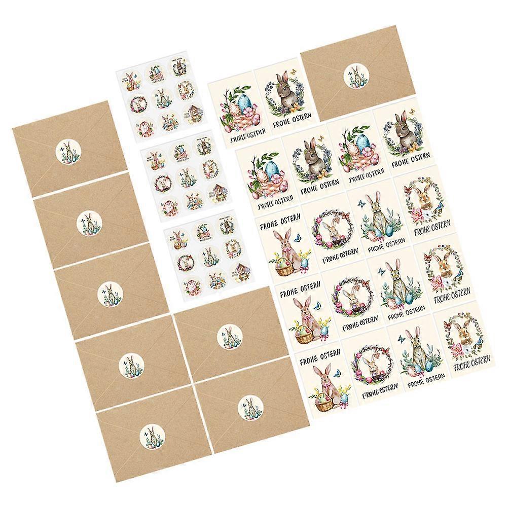 Greeting Cards Small Cards with Envelopes Rectangular Vintage Style for Easter Party 1Set