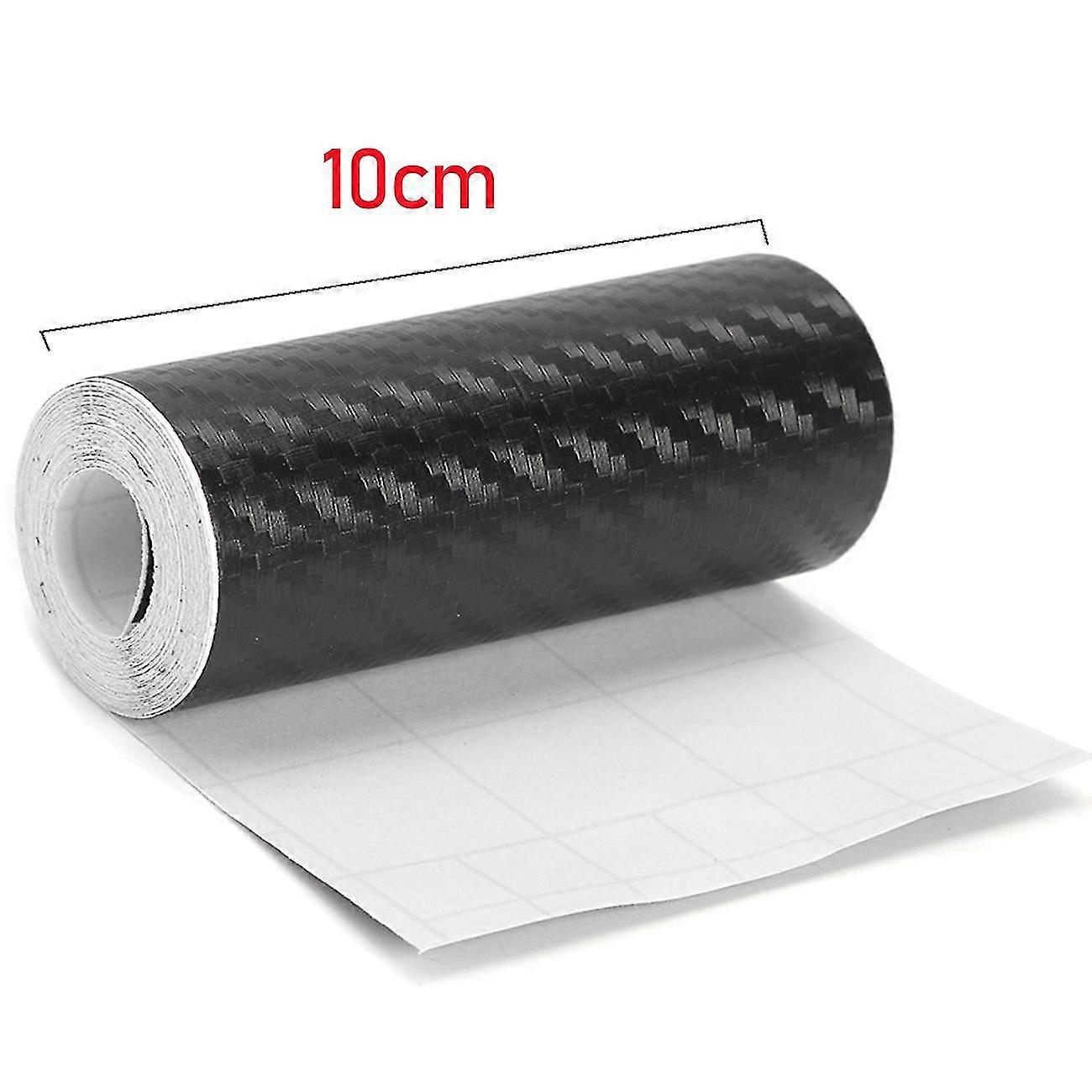 3D Carbon Fiber Style Car Sticker DIY Protective Strip for Auto Door Sill and Side Mirror, Waterproof Anti-Scratch Tape