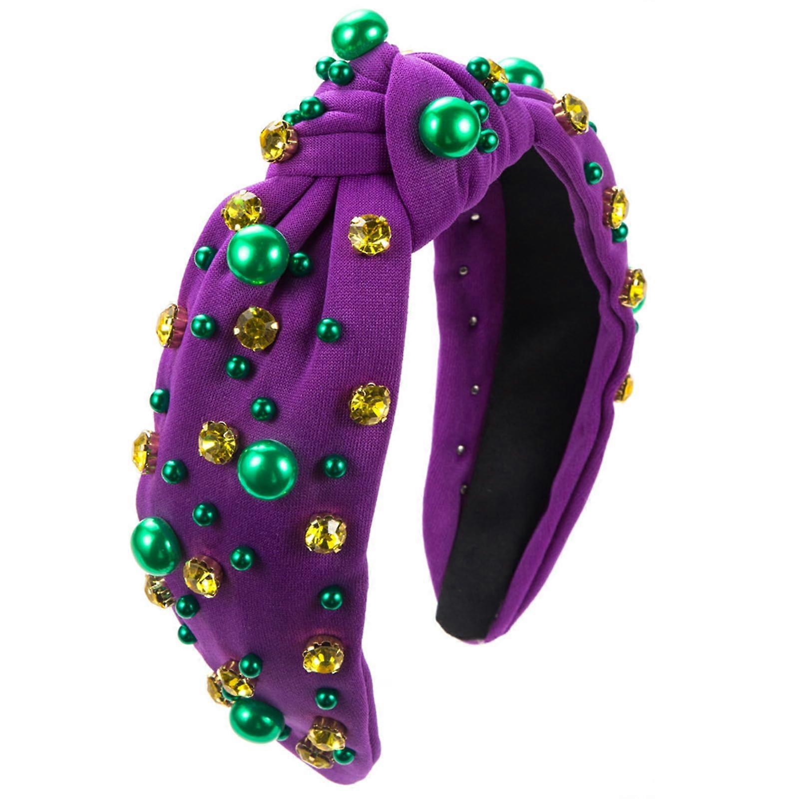 Stylish Hairband with Sparkling Ornaments for Valentine's Day - Multi-Color Decorative Headband for Women