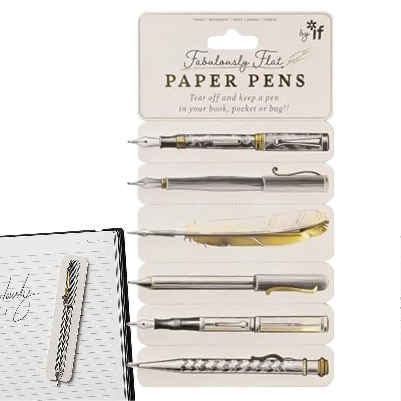 Fabulous Flat Paper Pens for Scrapbooking, Double-Sided Flat Bookmark Pens, Pocket Size Marking Pencil for Adults and Students