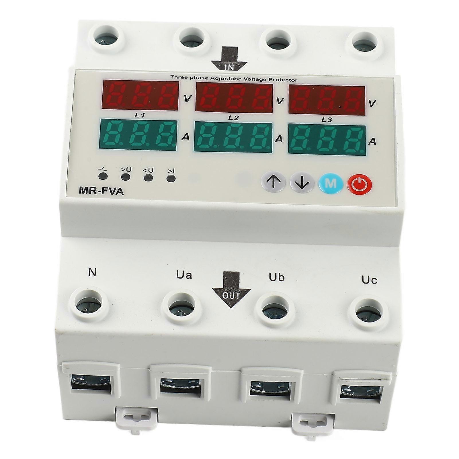 3 Phase Adjustable Voltage Protector 220V Self Reseting Household Over and Under Voltage Protective Device