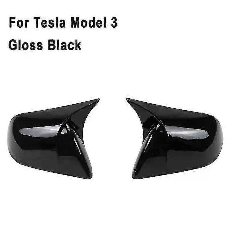 Κάλυμμα καθρέπτη πόρτας Carbon Fiber Pattern Gloss Black για συμβατό Tesla Model Y 3