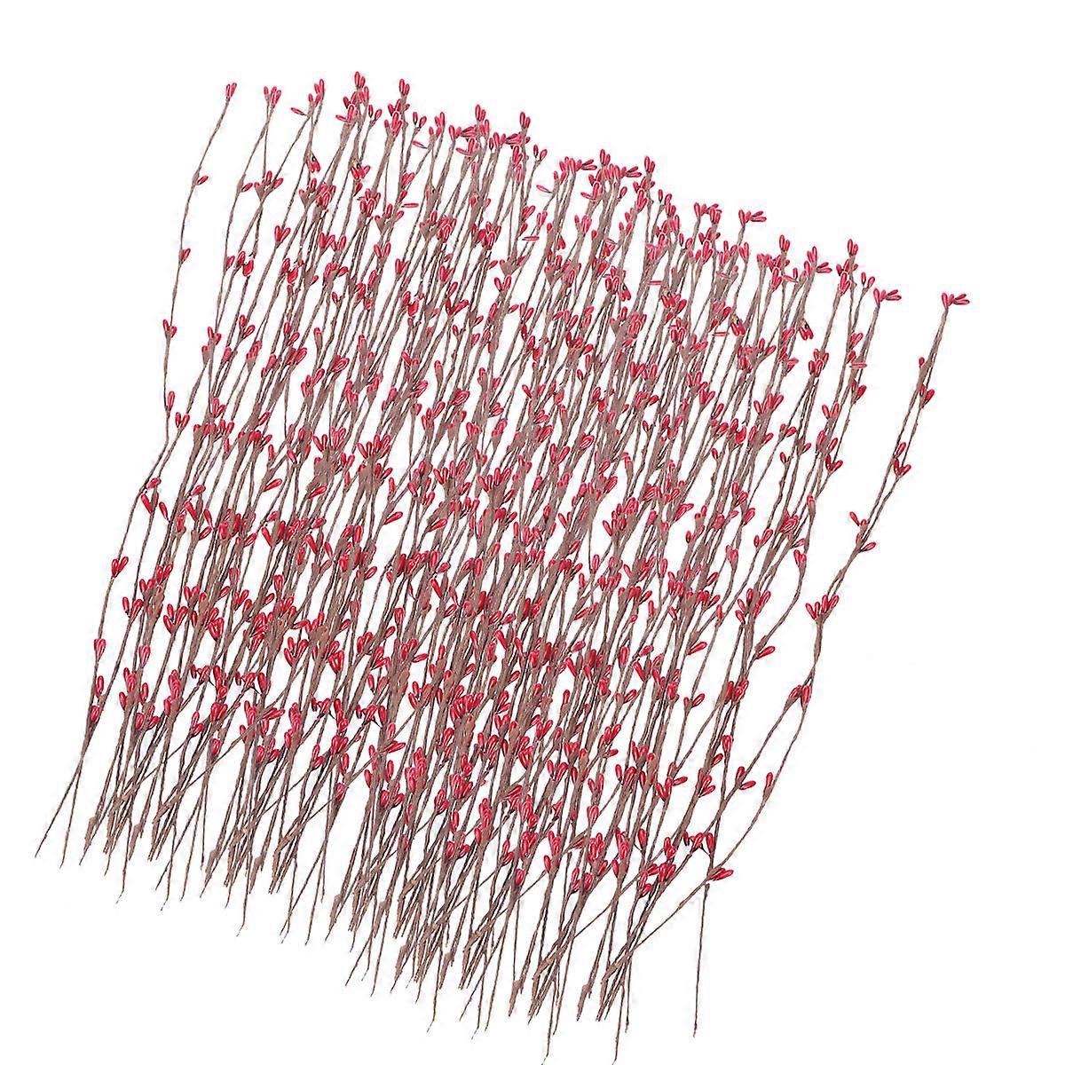 Shape Red Artificial Rattan for Christmas Holiday Event Wreath Decorating Supplies 40Cm 100Pcs