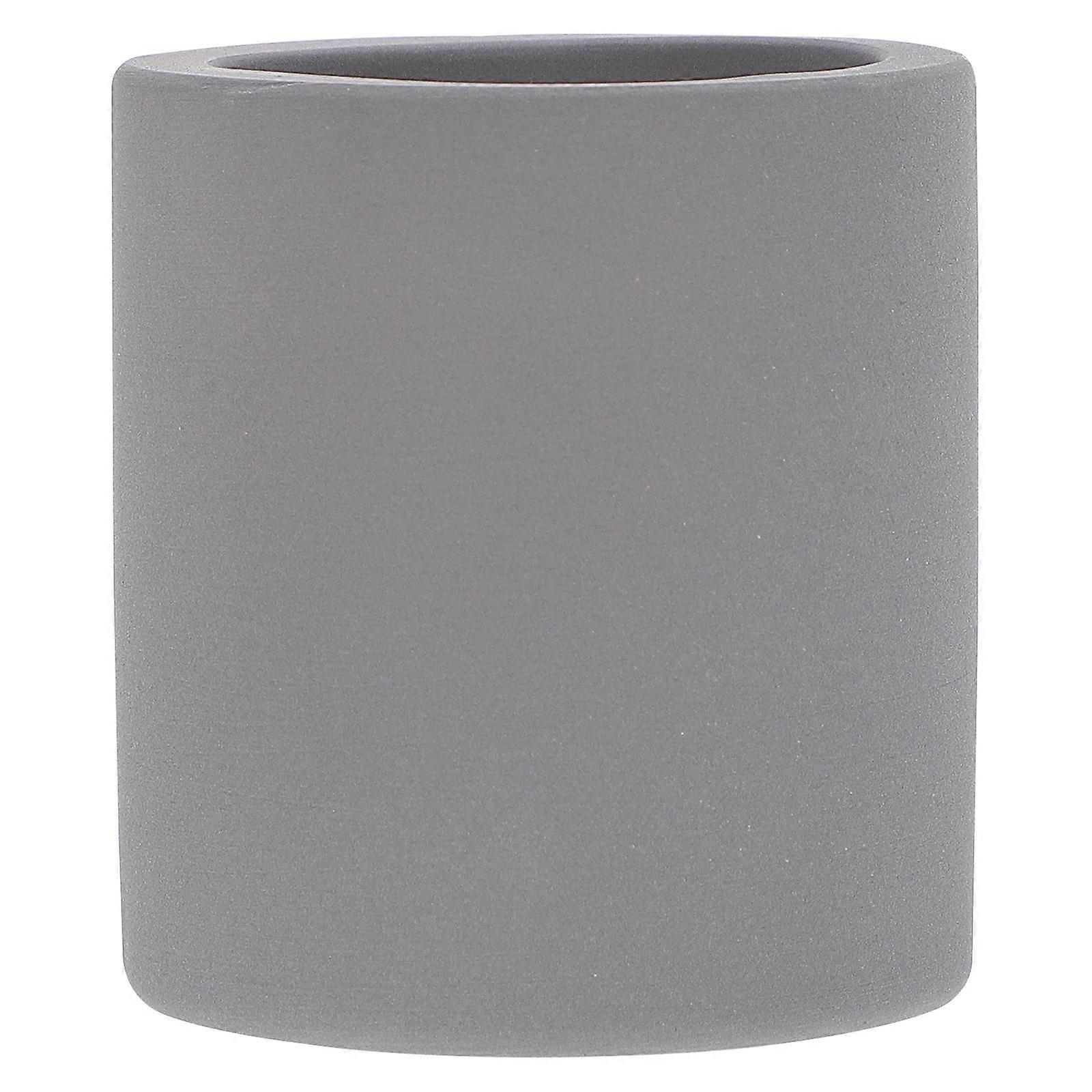 Creative Toothbrush Holder in Grey Synthetical Material for Neat Storage and Easy Cleaning 1Pc