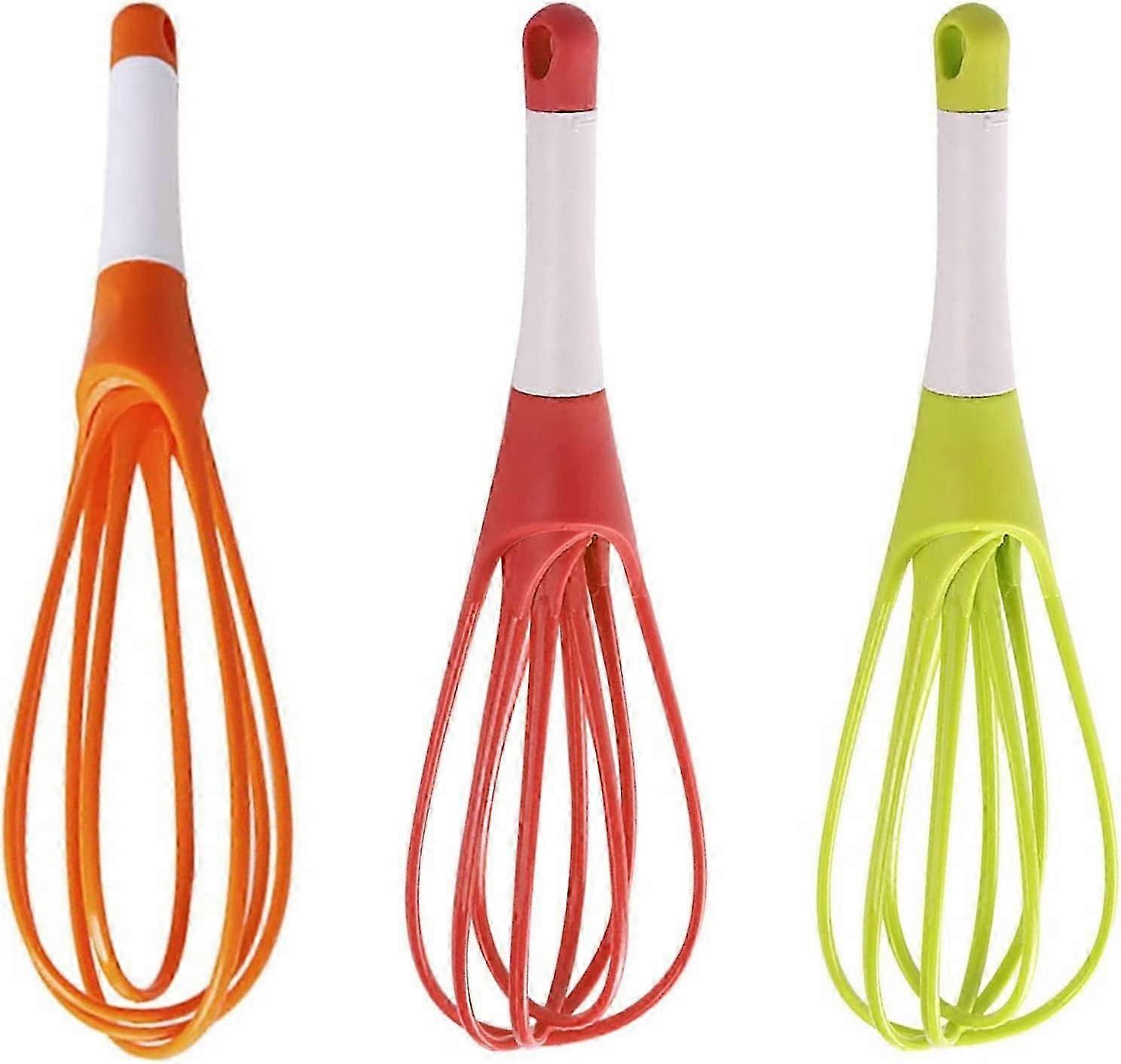 Silicone Wires Balloon Whisk Small Whisk Set Hand Whisk Balloon Whisk for Mixing, Stirling, Beating, Foaming