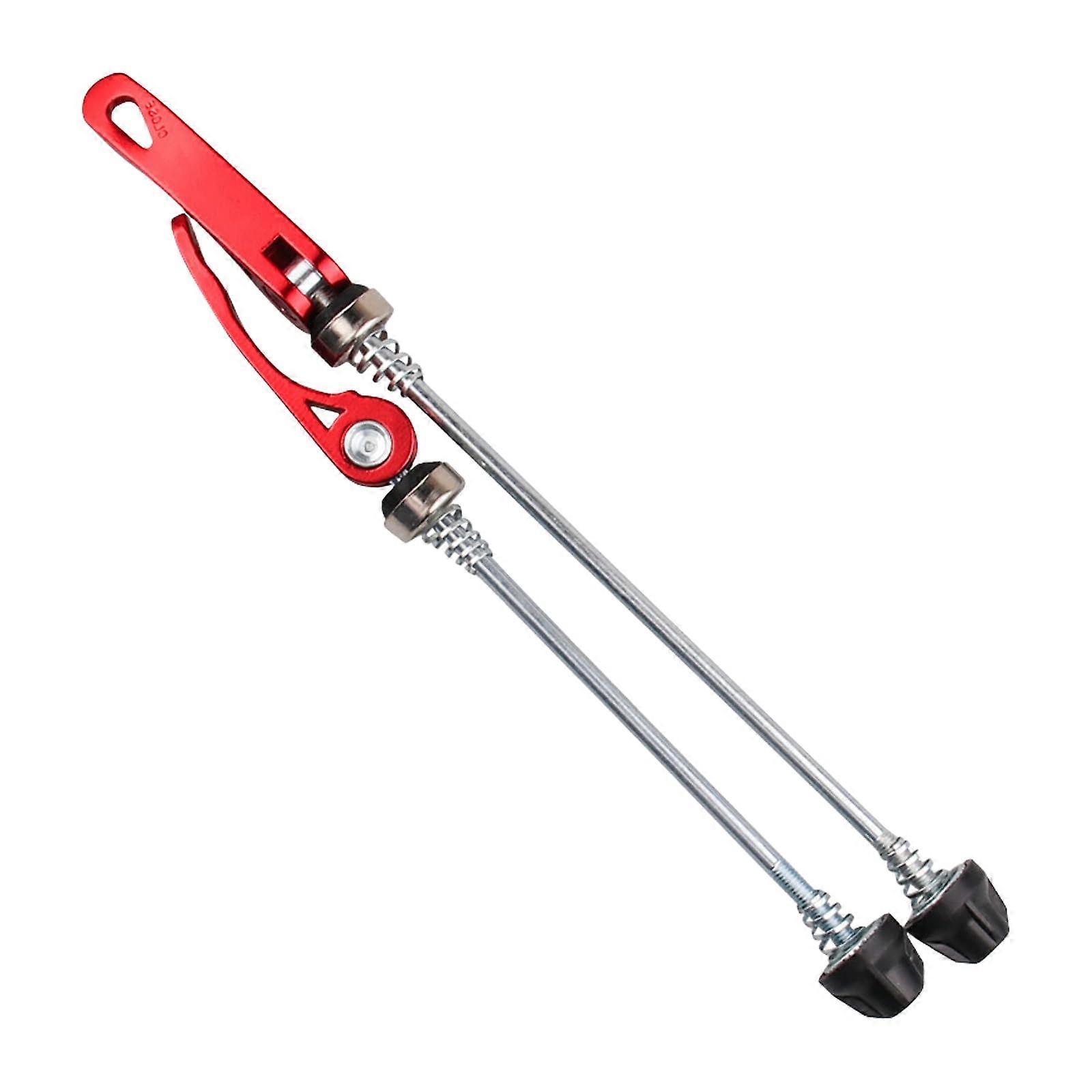 2 x mountain bike hub skewers with quick release, aluminum alloy, skewers for stability in red