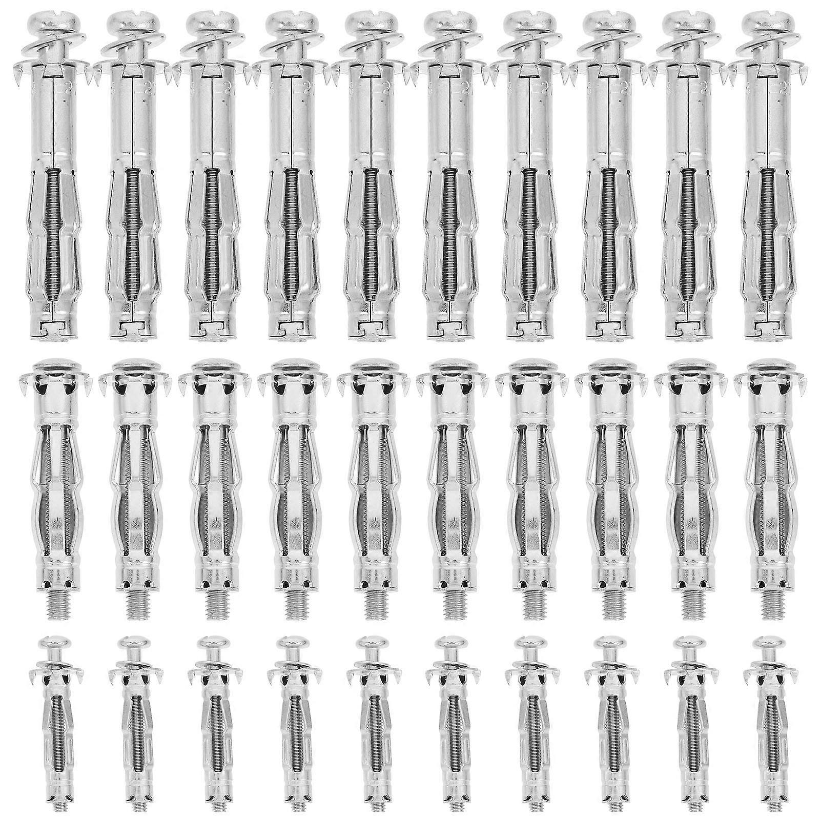 20 Pack Heavy Duty Drywall Expansion Anchors Durable Steel Wall Fixing Bolts for Secure Installation in Plasterboard and Masonry