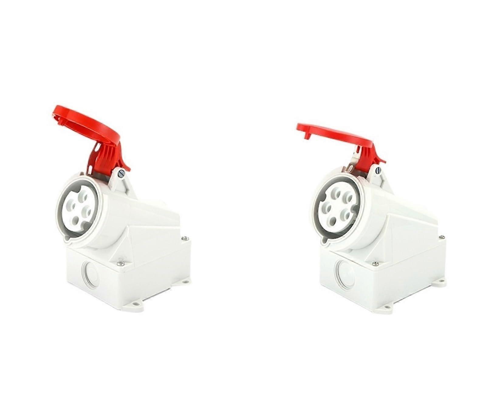 LX 114Z 4 core 16A black industrial plug exposed and concealed red IP44 waterproof