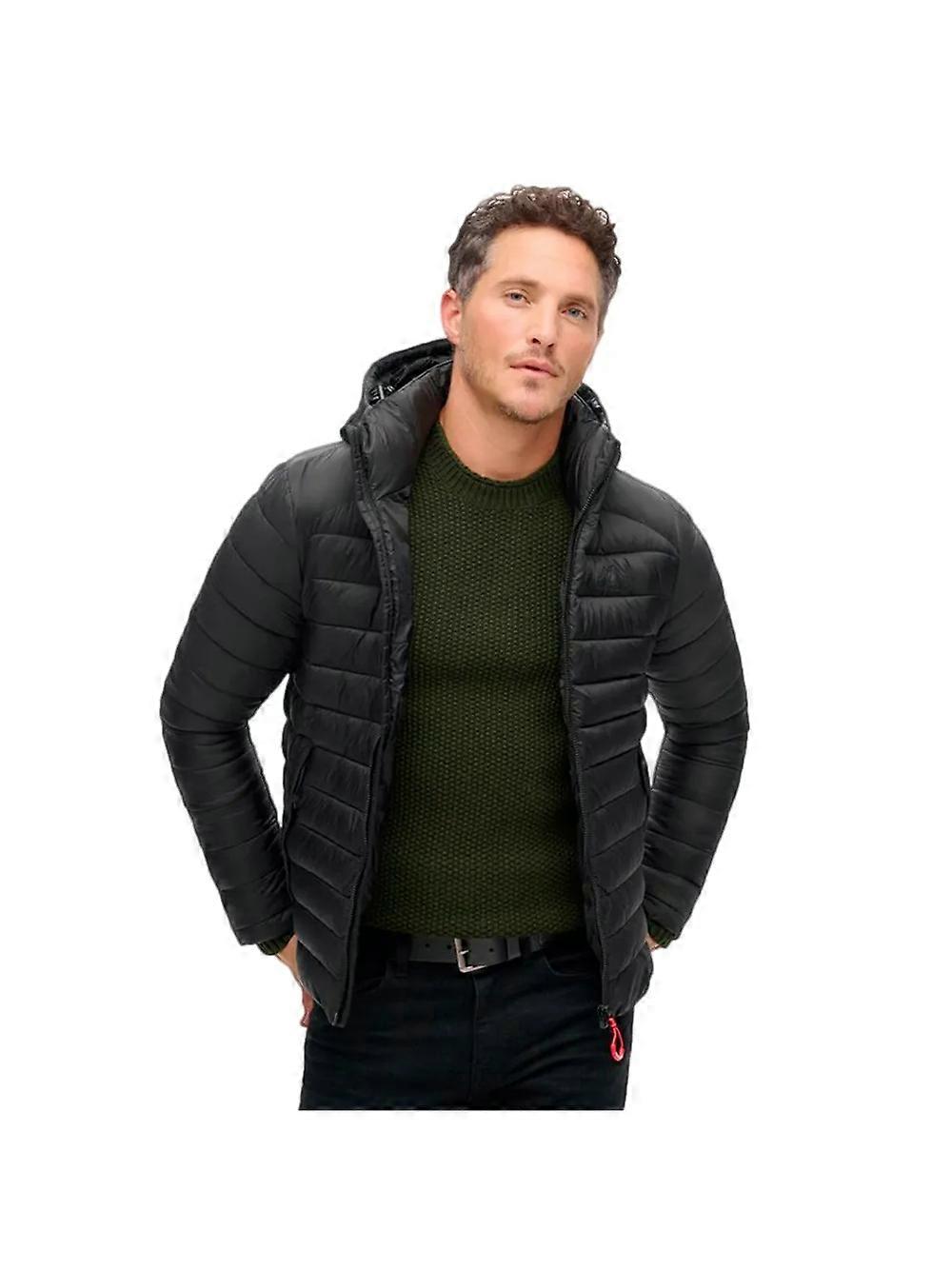 Fuji Sport 男士 Superdry 羽绒服 黑色