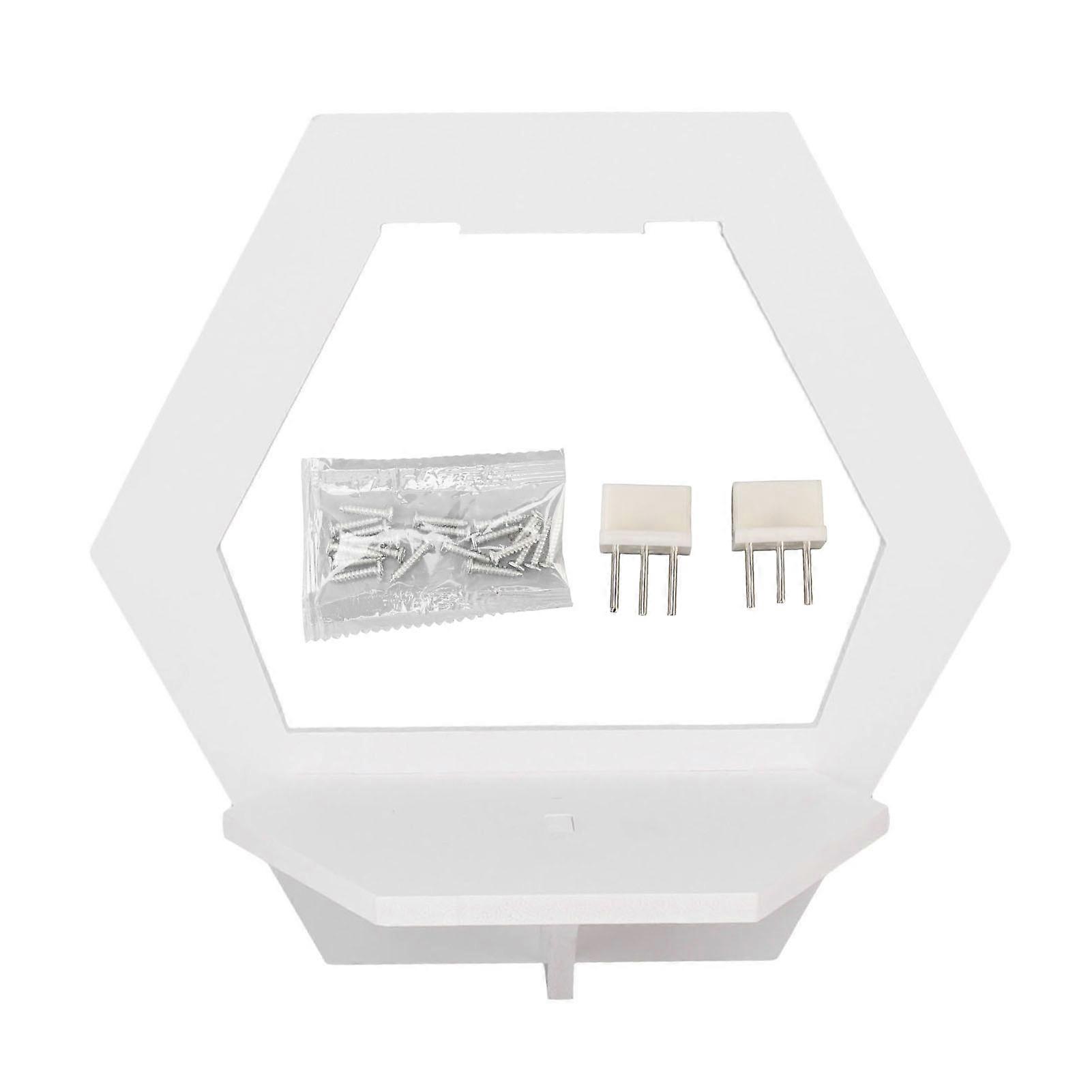 3Pcs Hex Floating Shelf PVC Modern Simple Fine Appearance Floating Rack Wall Organizer White