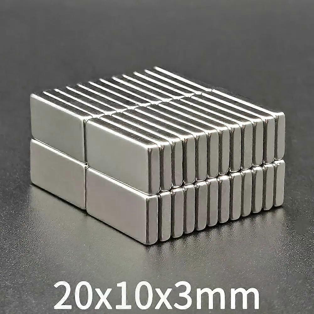 Γραφείο 10/20Pcs 20x10x3mm μπλοκ νεοδύμιο ορθογώνιο Imanes 20mm X 10mm X 3mm NdFeB έξοχο ισχυρό ισχυρό μαγνητικό μόνιμο 20*10*3