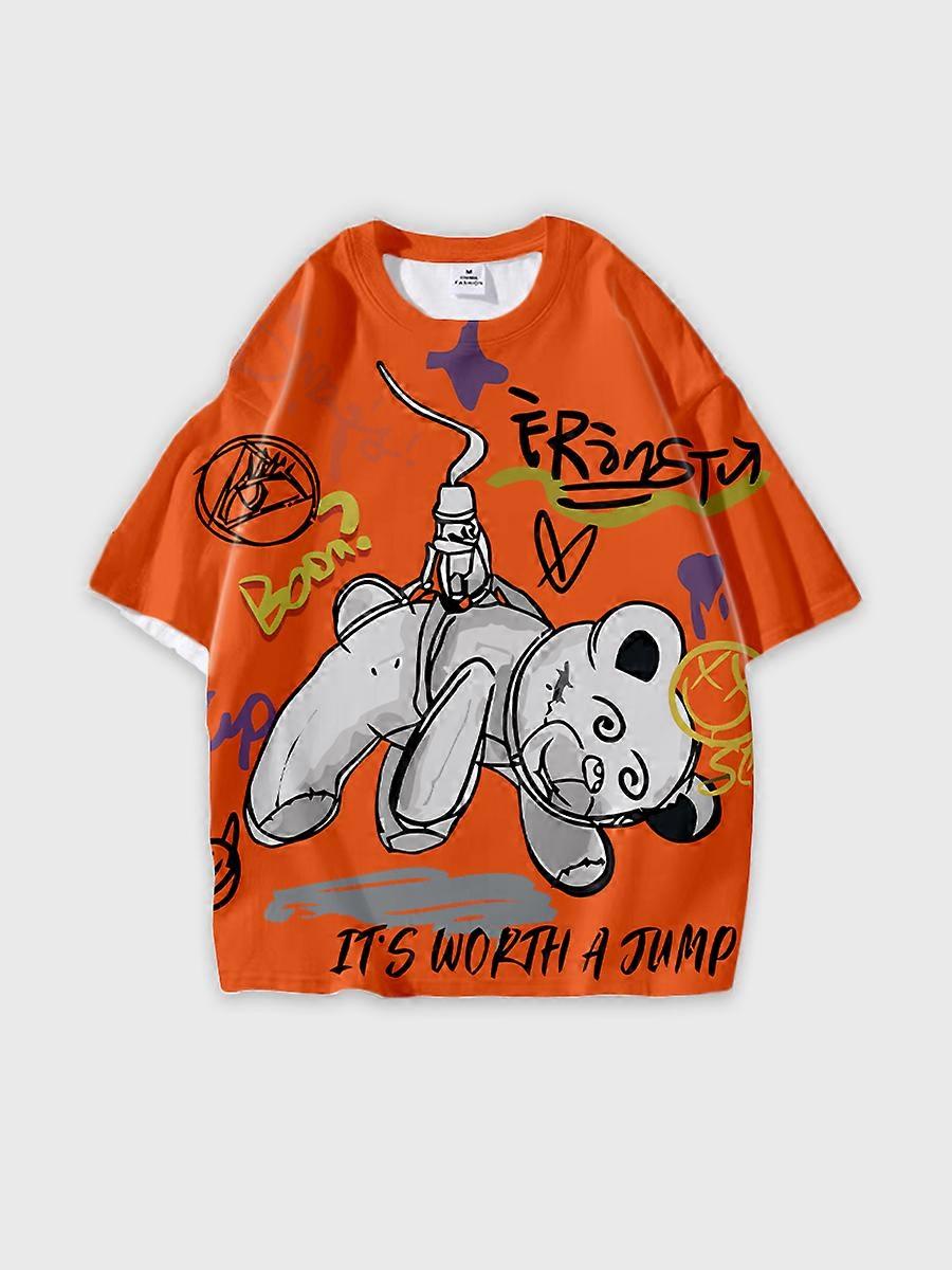 T-shirt round neck Pattern loose short sleeve JW551