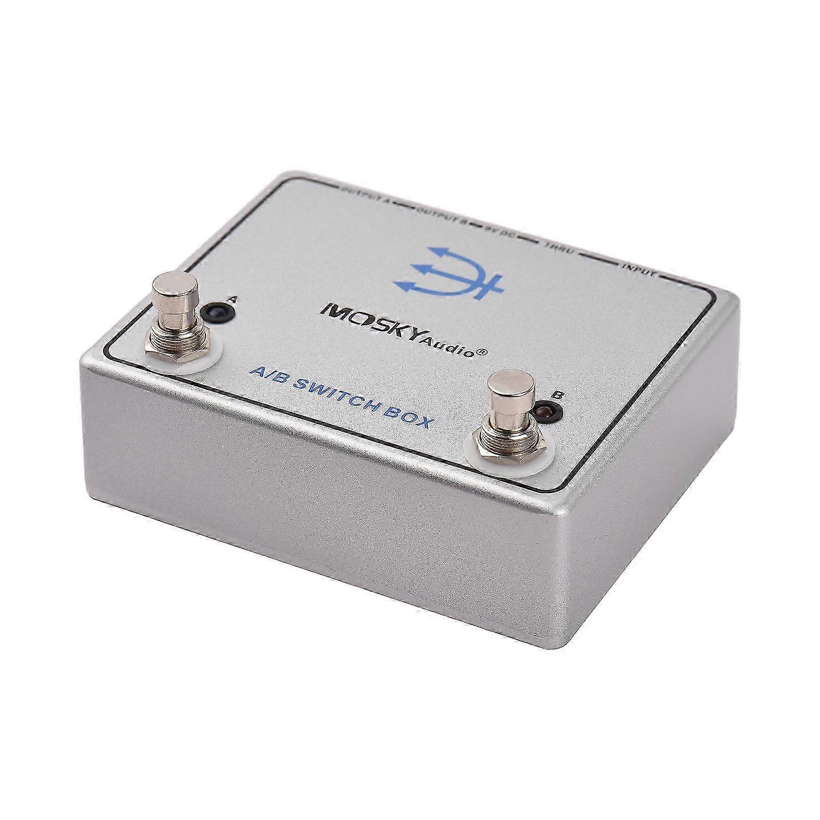 Dual Footswitch Amp Channel Pedal with Aluminum Housing & 6.35mm Input Jack - Constant Signal Switch for Amplifiers & Effects Devices