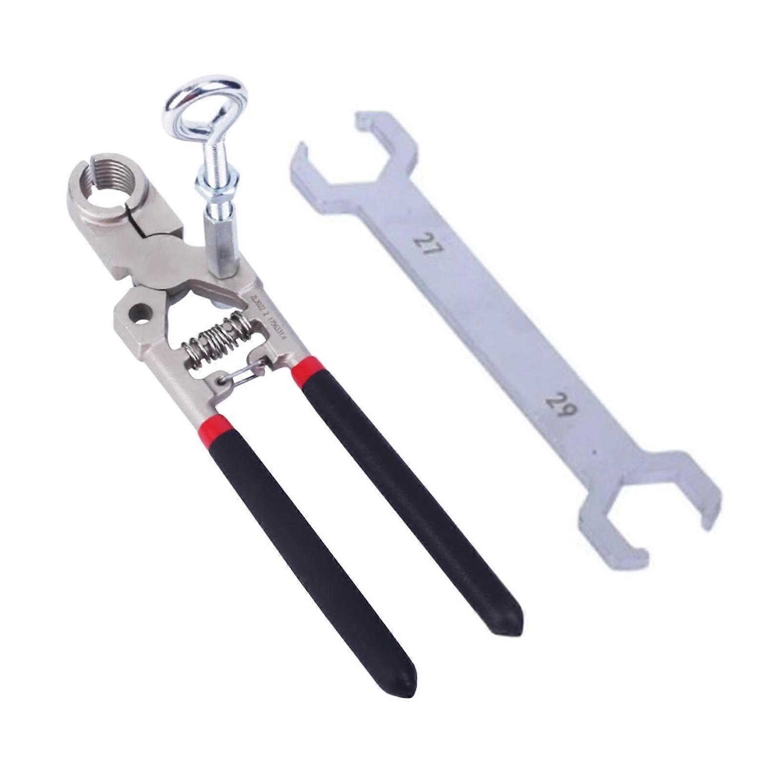 Tool for removing pipes for underfloor heating, pliers for heating pipes, with wrench