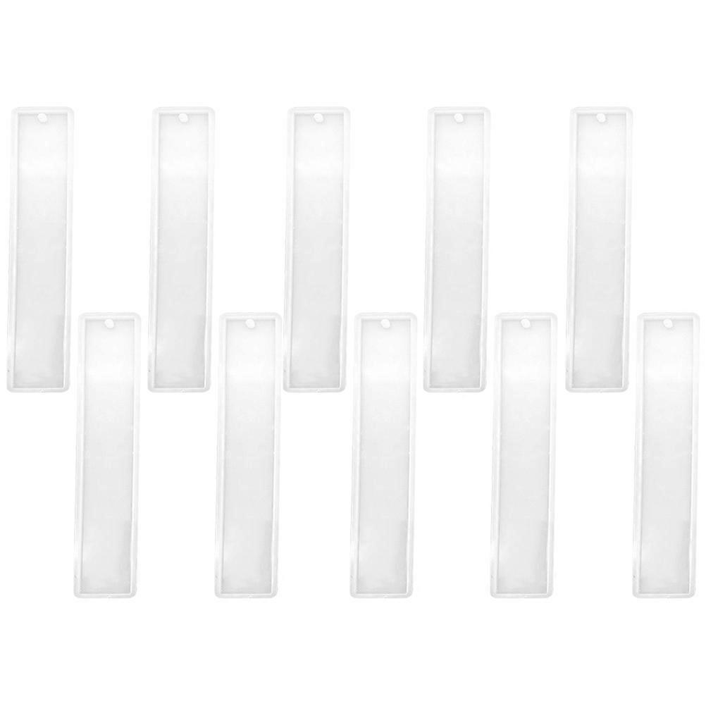 10pcs Bookmark Molds Flexible Casting Molds for DIY Crafting Create Custom Bookmarks