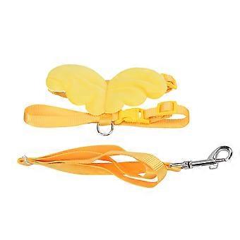Ducks Traction Rope Adjustable Chest Strap Outside Walking Harness Leash for Pet Duck Chicken GooseYellow M