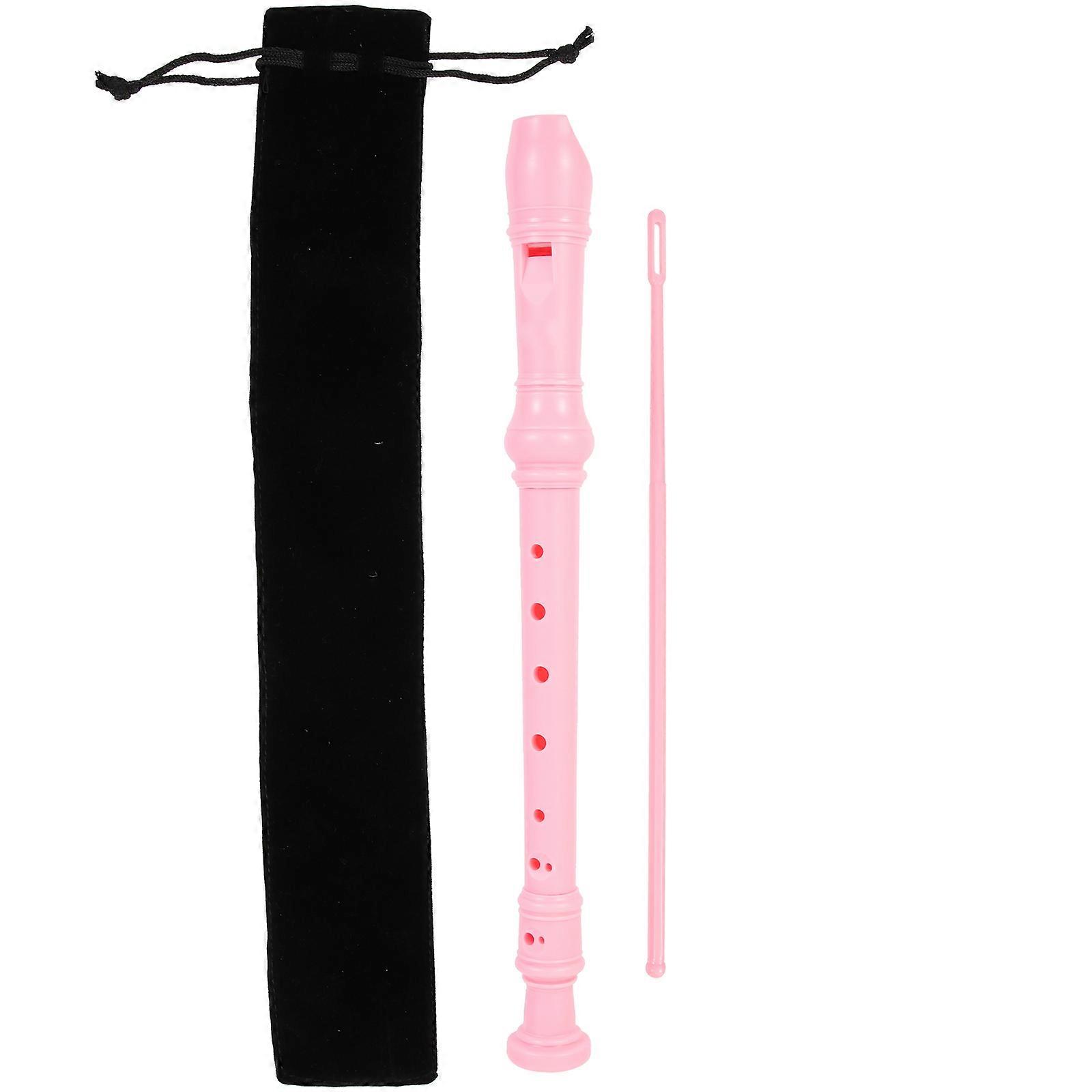 Simple Clarinet Instrument for Students and Children 32.5x3.3cm Pink ABS Material Home Practice Beginner Education 1 Set