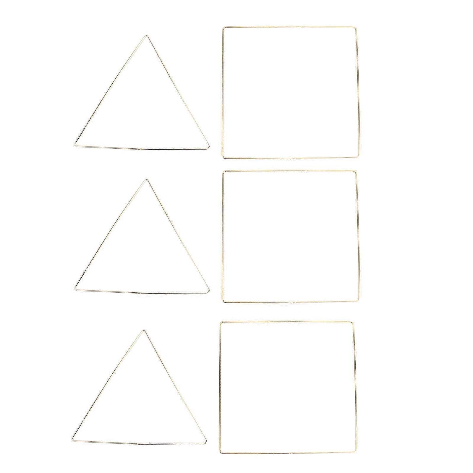 Ručně vyráběné lapače snů Kovový věnec Hoop Nástěnná Řemesla Čtvercový Tvar 20x20cm 6Set