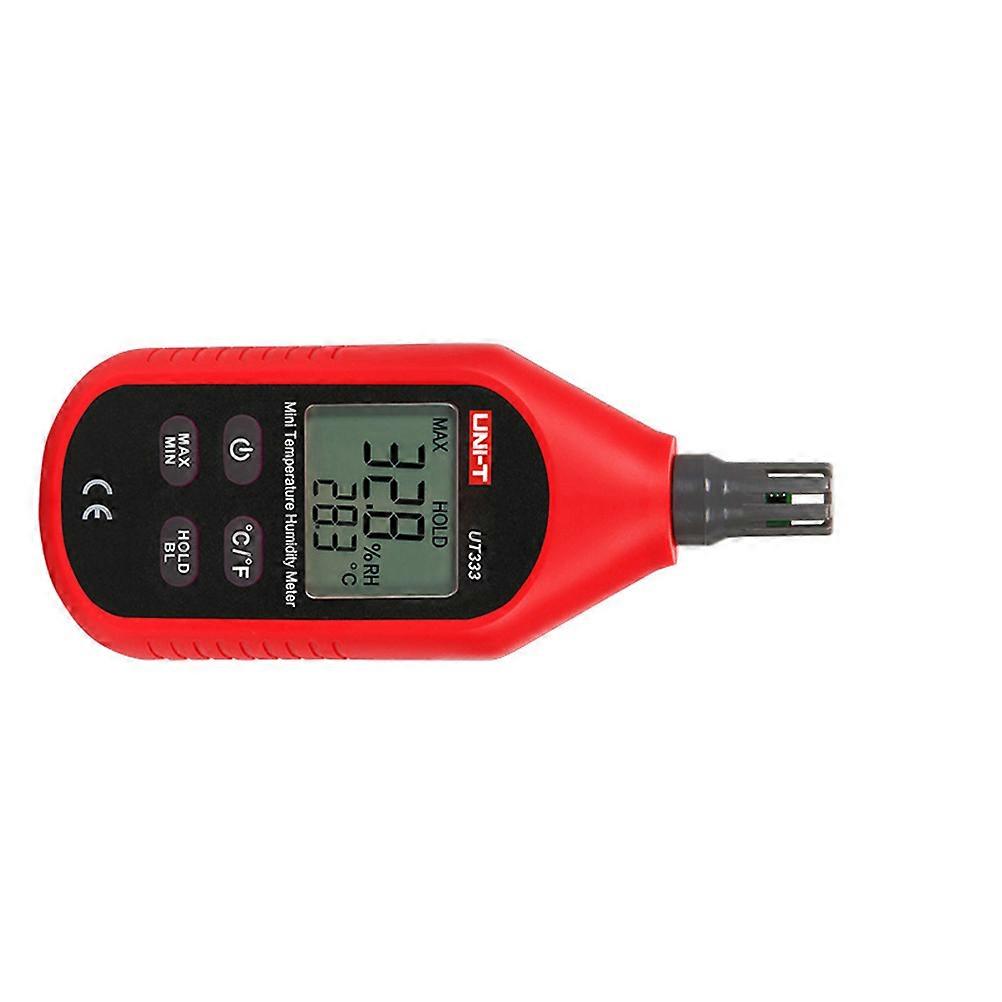 Lcd Backlight Display Humidity Meter Mini Hygrometer Professional Industrial For Warehouse Red 14x5.2x3cm Temperature Measurement 1Pack
