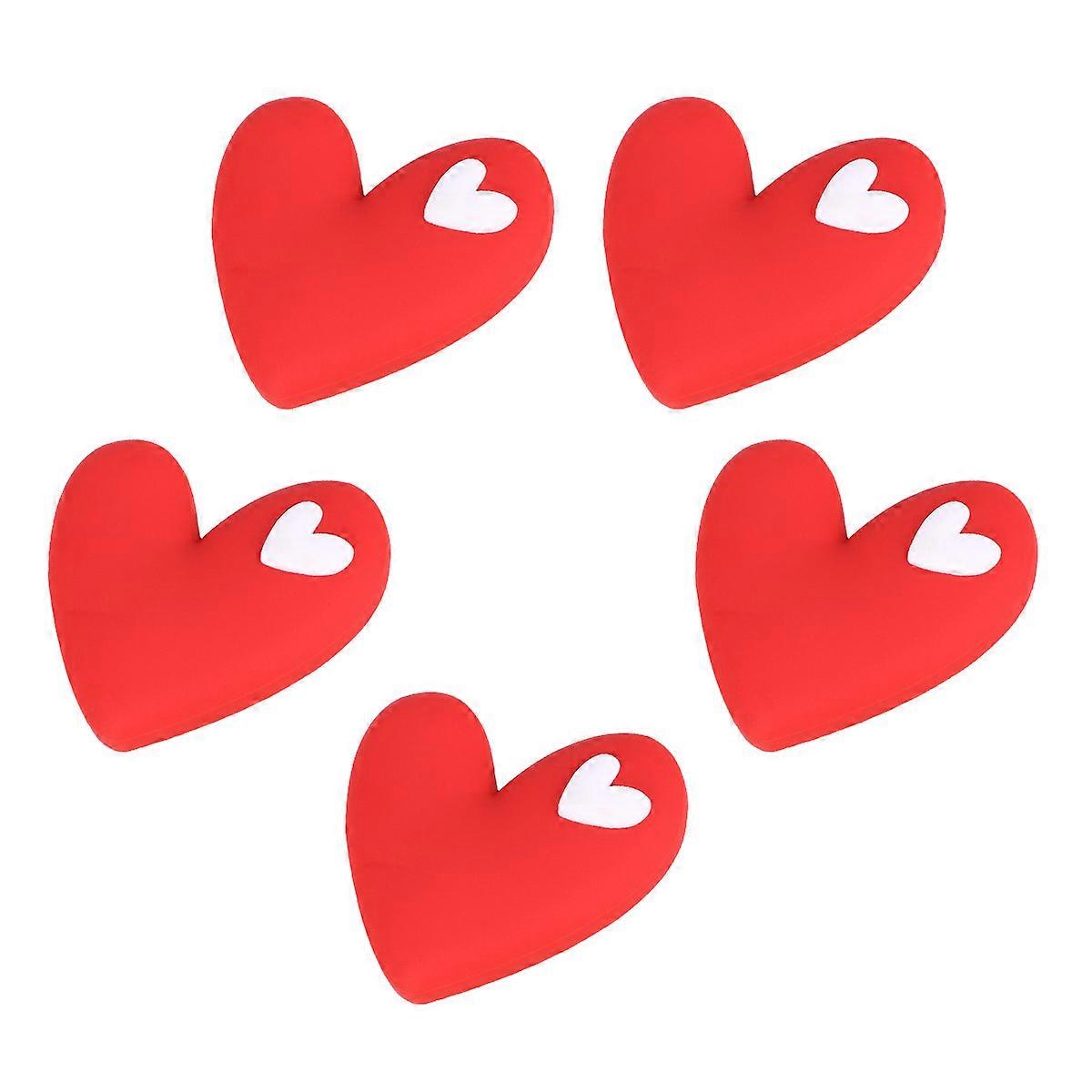 Message Fridge Sticker Nordic Refrigerator Magnetic Snaps Heart Shape Multi Color Holding Paper 5Pcs