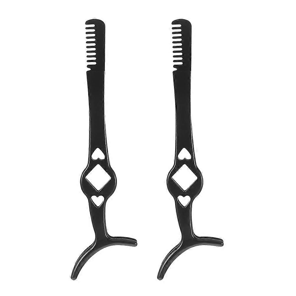 Lash Clamp Tweezers Stainless Steel Eyelash Applicator Tool for Makeup 2Pcs