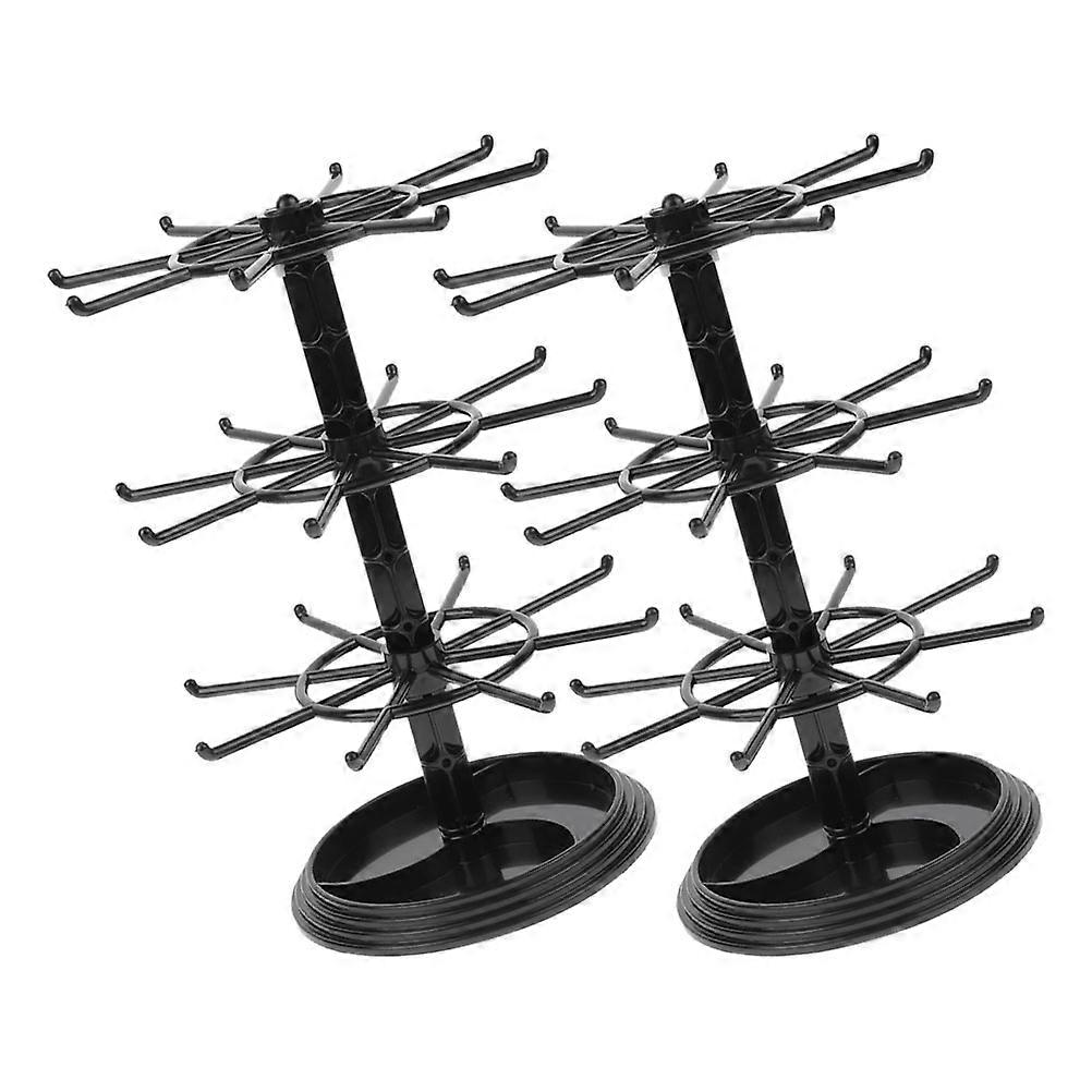 Ear Ring Storage Rack Rotating Jewelry Display Stand for Storage 2Pcs