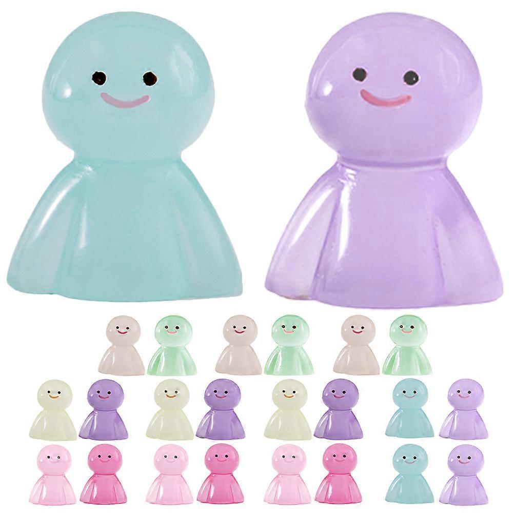 Assorted Color Resin Night Light Doll Hanging Ornament for 24Pcs Set