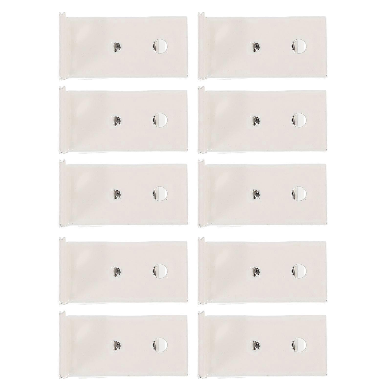 Curtain Track Brackets Heavy Duty Adjustable Length Ceiling Mounts for Home Decor White Iron and ABS Material