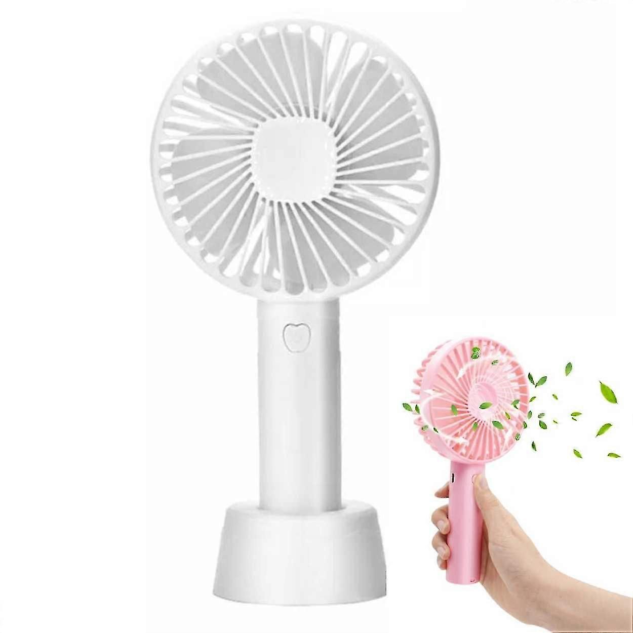 USB Rechargeable Mini Table Fan - Portable & Lightweight in White