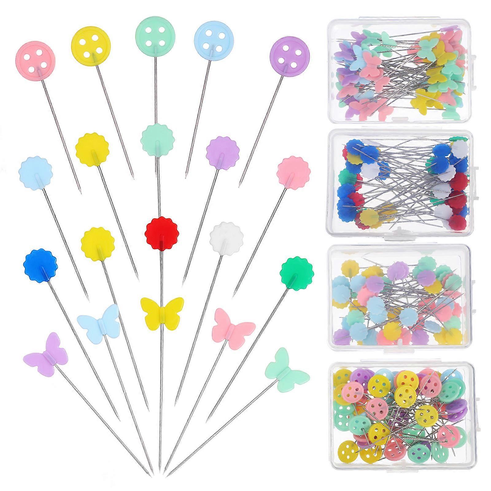 Dress Maker Pin Sewing Gadgets Sewing Products Crafting Beginners Versatile Use Button Design Sturdy Material 200Pcs