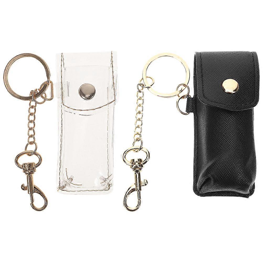 Lipstick Holder Keychain Made of Durable PVC and PU for Travel and Decoration Assorted Color