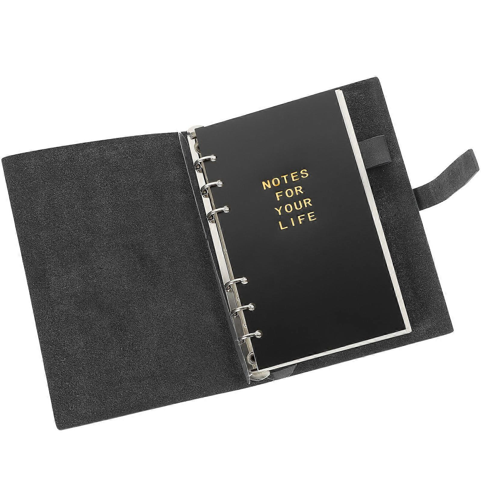 Convenient To Carry Notebook Paper Notebook For Diary Work Note Creative Writing 18.9x12.5cm Black Binding 1Set